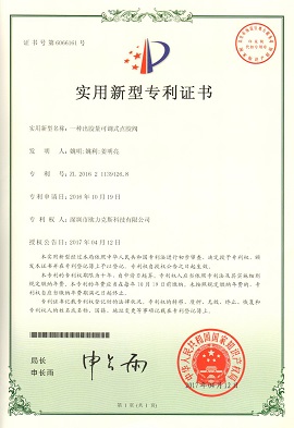 出胶量可调式花季黄版阀专利证书